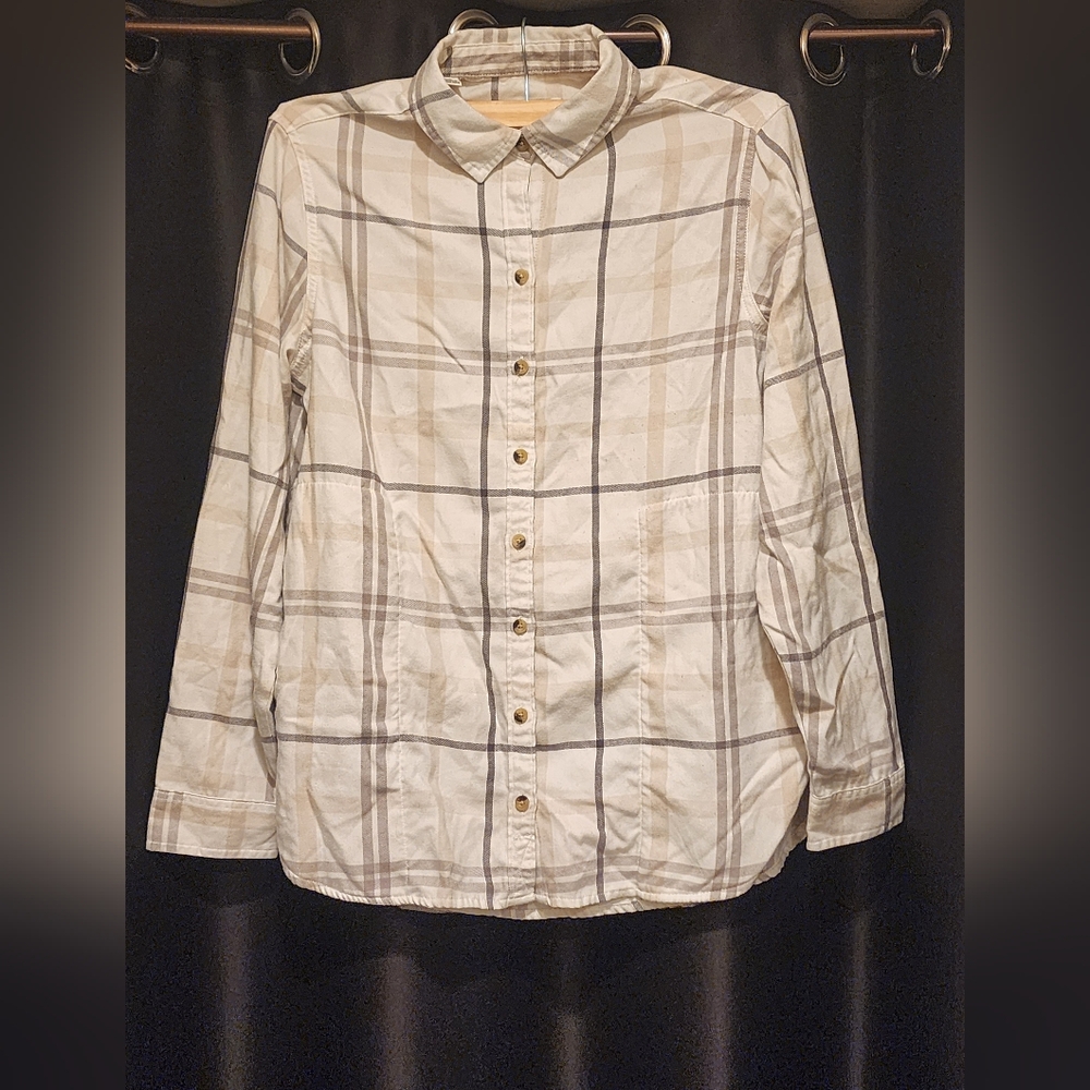 JACHS GIRLFRIEND - Flannel Button Up Shirt Windowpane